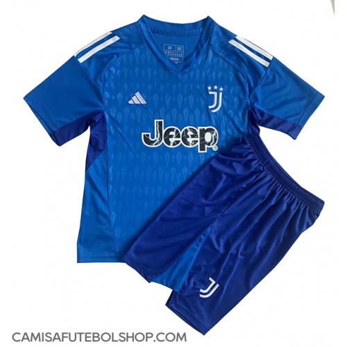 Camisa de time de futebol Juventus Goleiro Replicas 1º Equipamento Infantil 2023-24 Manga Curta (+ Calças curtas)